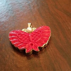 Cinnabar  925 silver  pendant#17